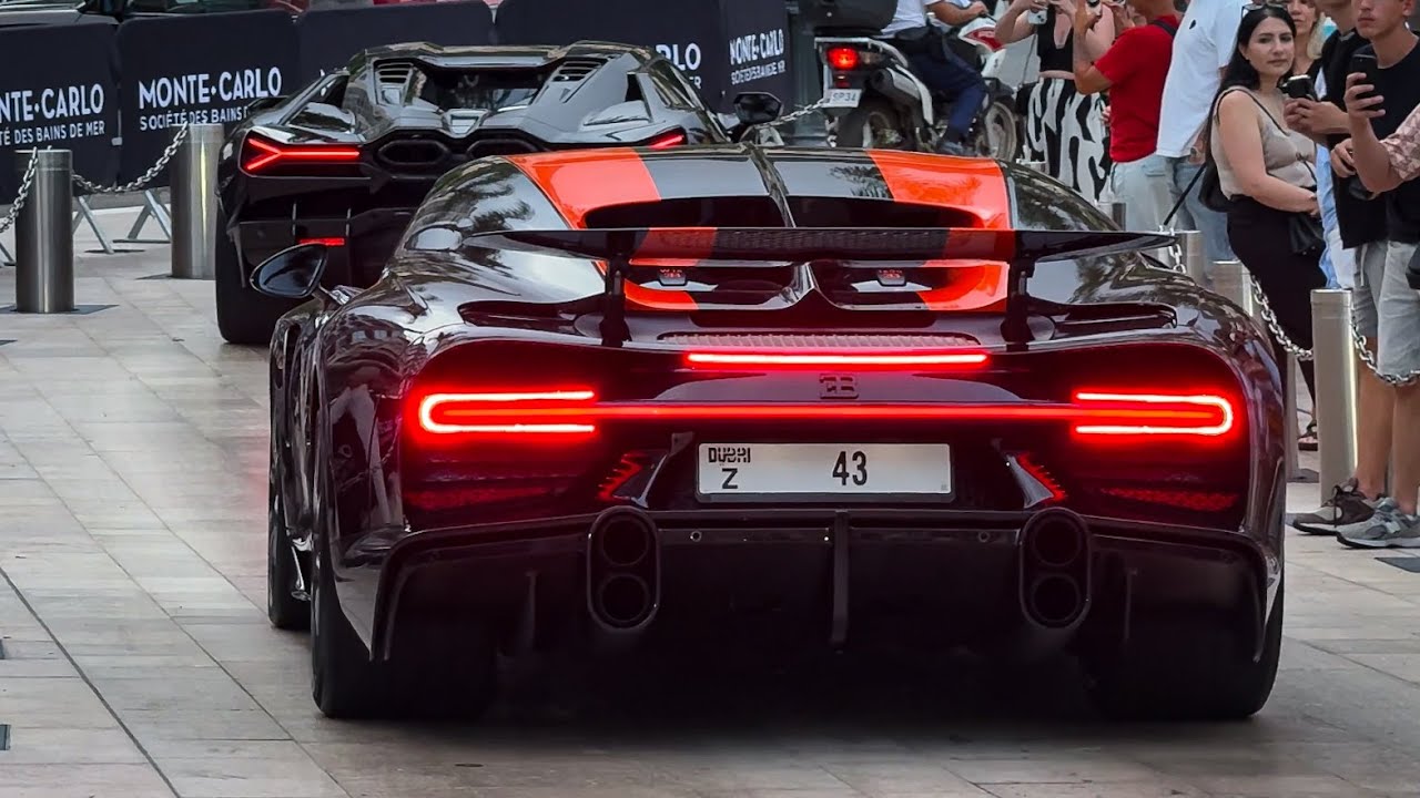 MONACO CRAZIEST SUPERCARS 2025 - Chiron Super Sport, Revuelto, SVJ, 12 Cilindri, Senna, Valkyrie