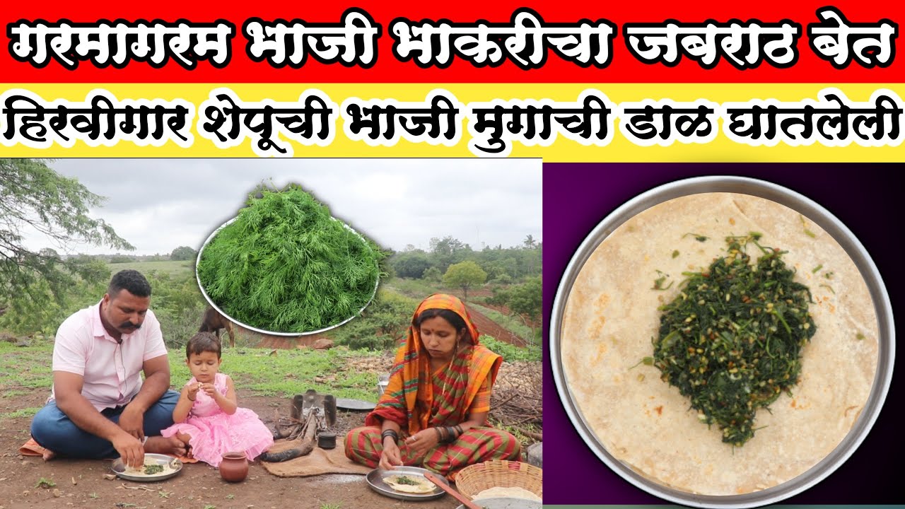 पारंपारिक पद्धतीने शेपूची भाजी | मुगाची डाळ टाकून केलेली हिरवीगार शेपूची सुकी भाजी | shepu bhaji