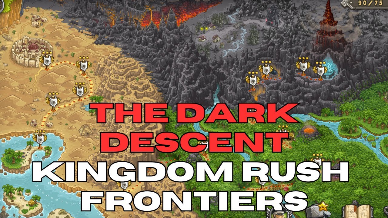 How To Easy The Dark Descent Level in Kingdom Rush Frontiers Campaign  How To Beat Game with 3 Stars