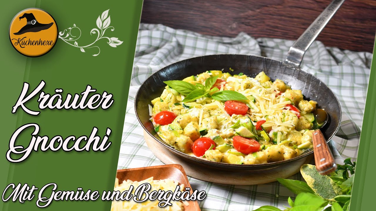 Kräutergnocchi mit Gemüse und Bergkäse