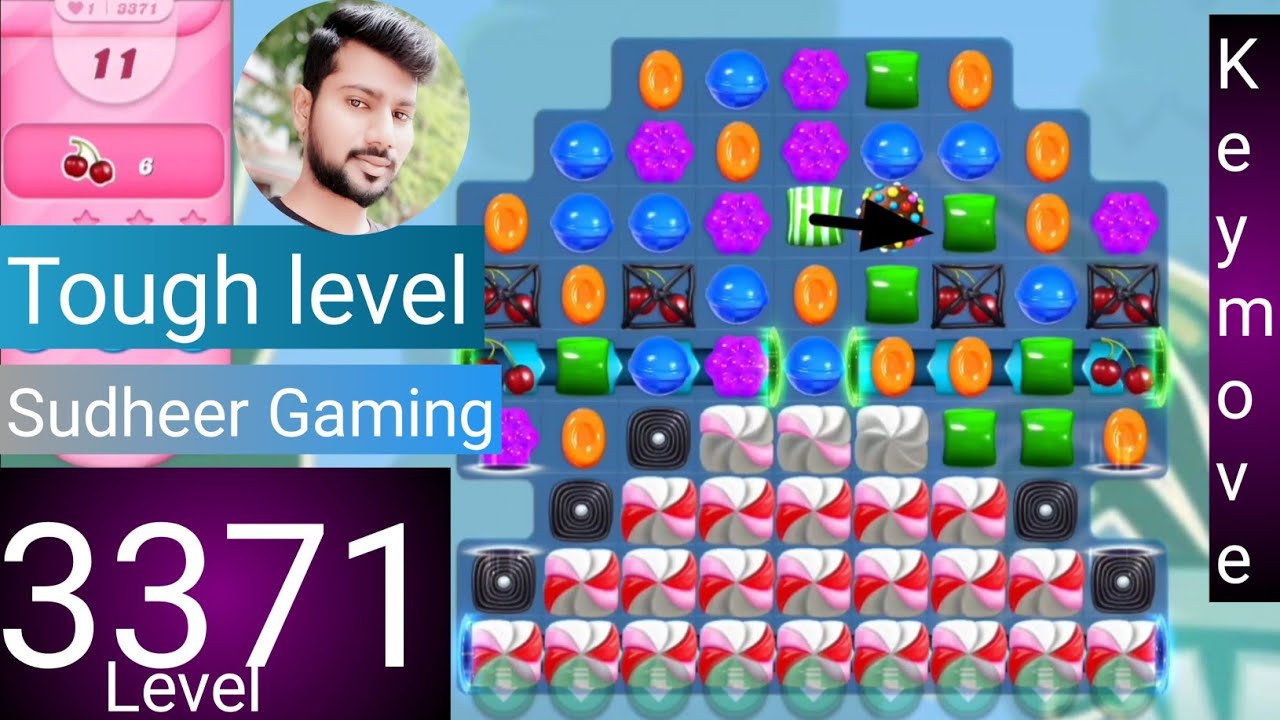 Candy crush saga level 3371 । No boosters । Tough level । Candy crush 3371 help । Sudheer Gaming