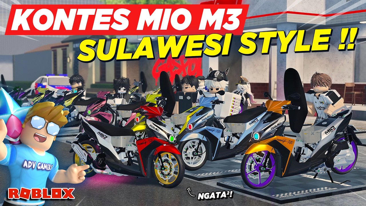KONTES MODIFIKASI MOTOR DRAG MIO M3 SULAWESI STYLE NGATA NGATA !! ROLEPLAY DDS UPDATE - Roblox