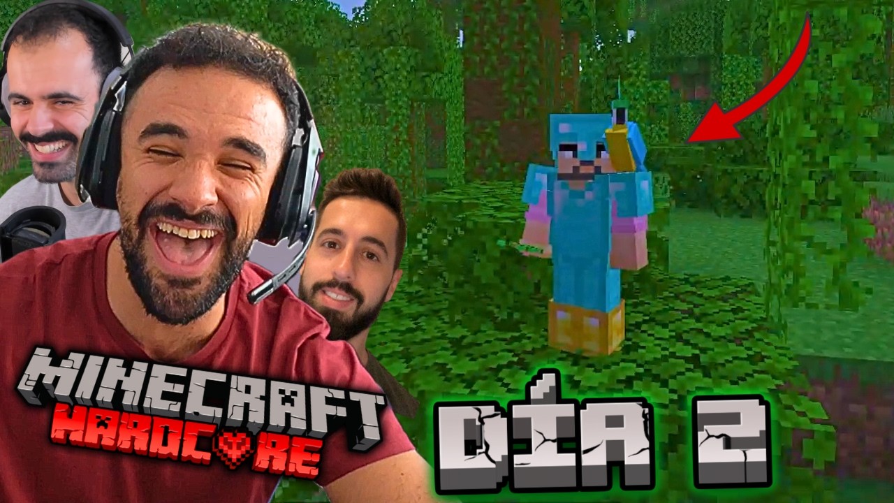 ILLOJUAN en Minecraft Hardcore con Guille y Andres DIA 2 | Los mejores momentos
