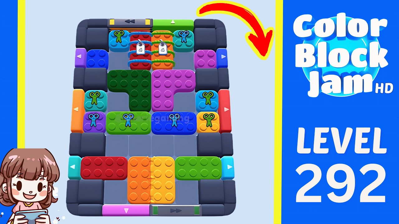 Color Block Jam Level 292 Solution Walkthrough