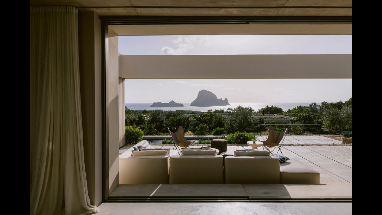 Gazing towards Es Vedra, this five-bedroom villa nestles seamlessly into its striking surroundings.