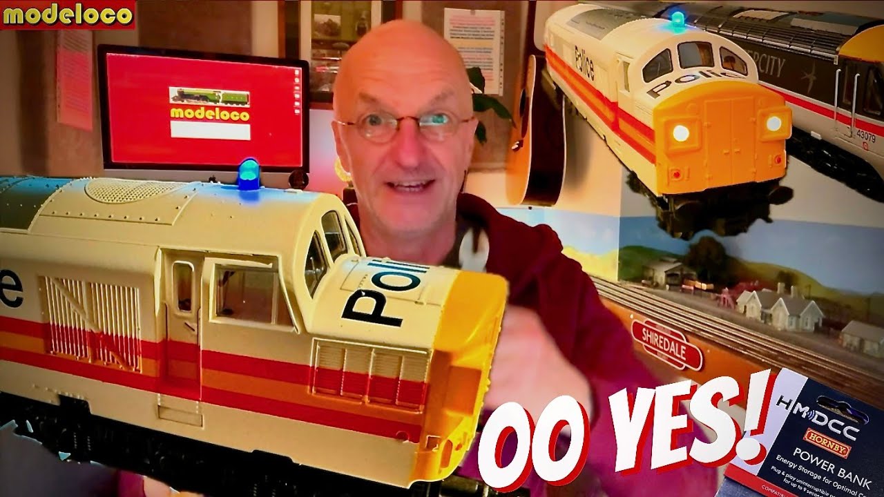 Обзор полицейской модели Hornby Class 37 + фары и освещение кабины, внешний аккумулятор, Crew Fit...