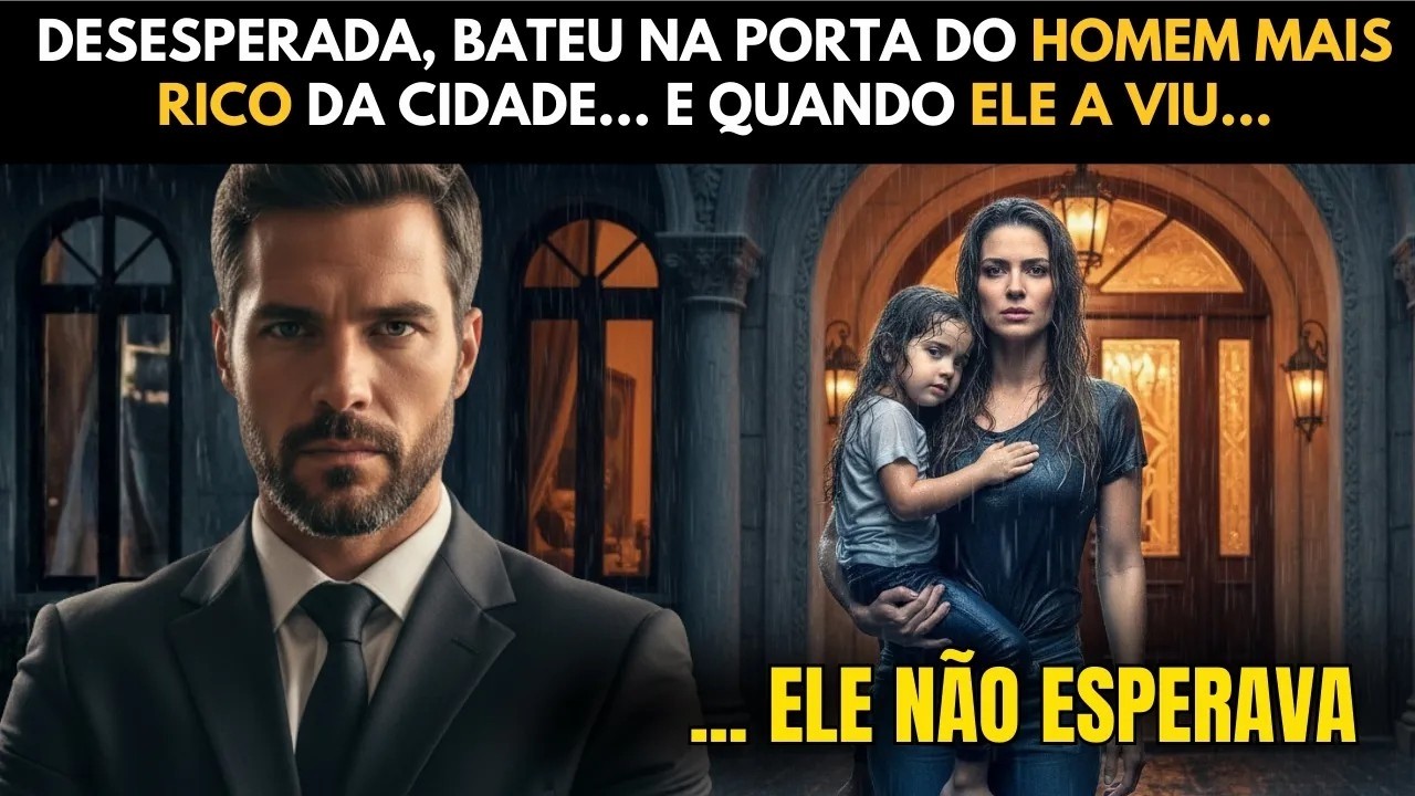 DESESPERADA, BATEU NA PORTA DO HOMEM MAIS RICO DA CIDADE... E QUANDO ELE A VIU...