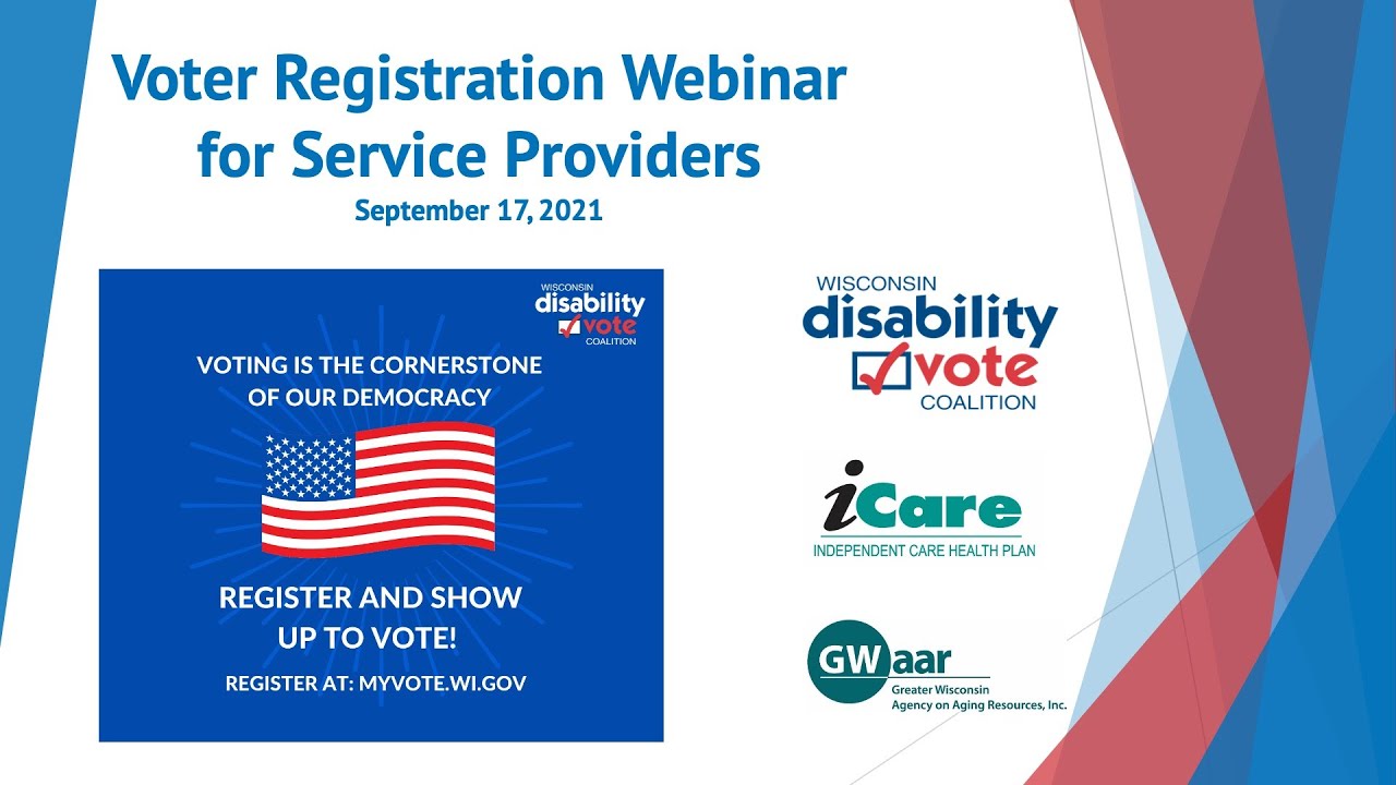 Voter Registration Webinar for Service Providers