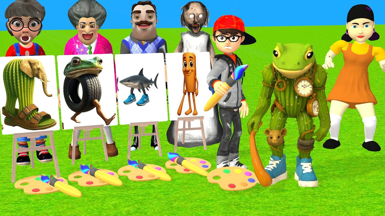 Scary Teacher 3D vs Squid Game: Who Is Real? Tralalero Tralala vs Tung Tung Tung Sahur!