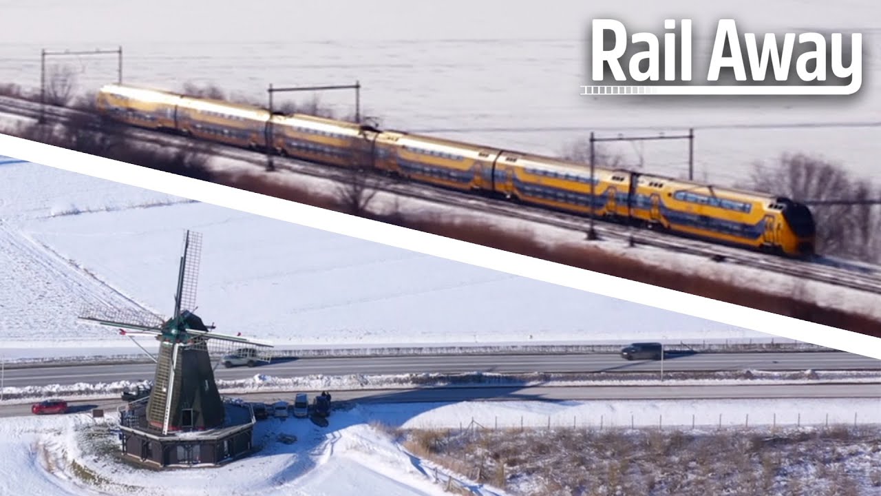 Winterse treinrit langs de IJssel tussen Zwolle en Zutphen  🇳🇱❄️ - Rail Away 🚞