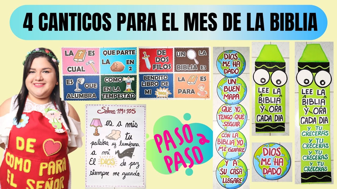 4 CANTICOS PARA EL MES DE LA BIBLIA - SEPTIEMBRE MES DE LA BIBLIA - ALABANZAS