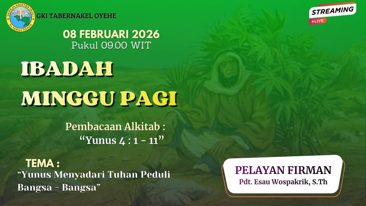 IBADAH MINGGU, 08 FEBRUARI 2026