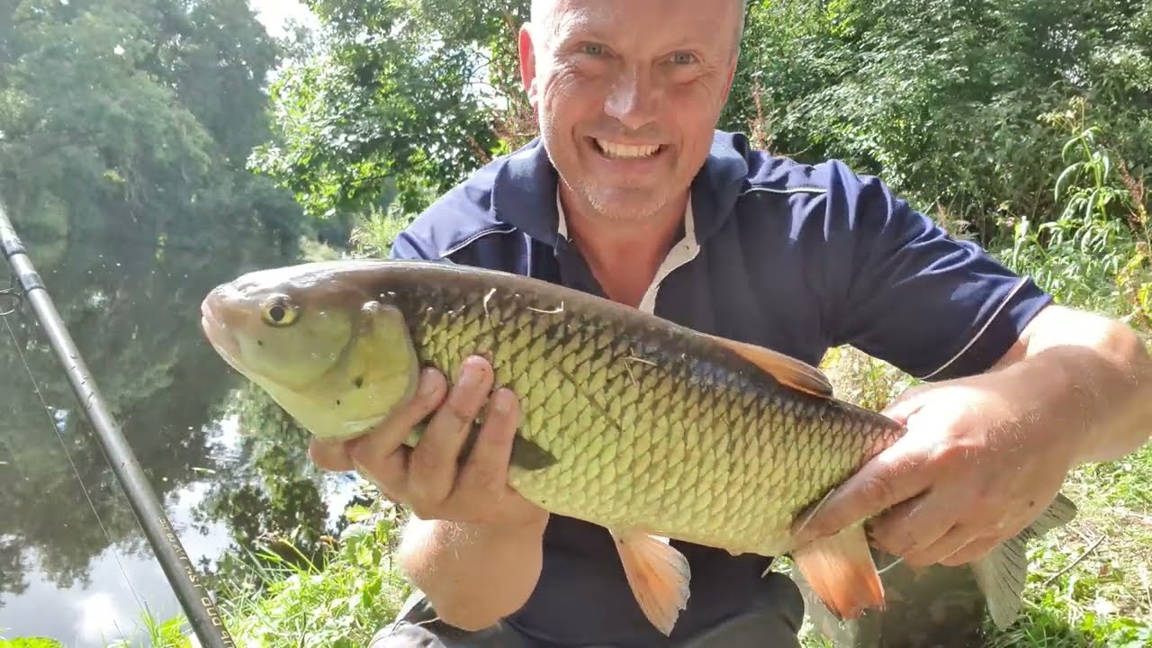 River tees fishing .A Nice chub from a new swim .