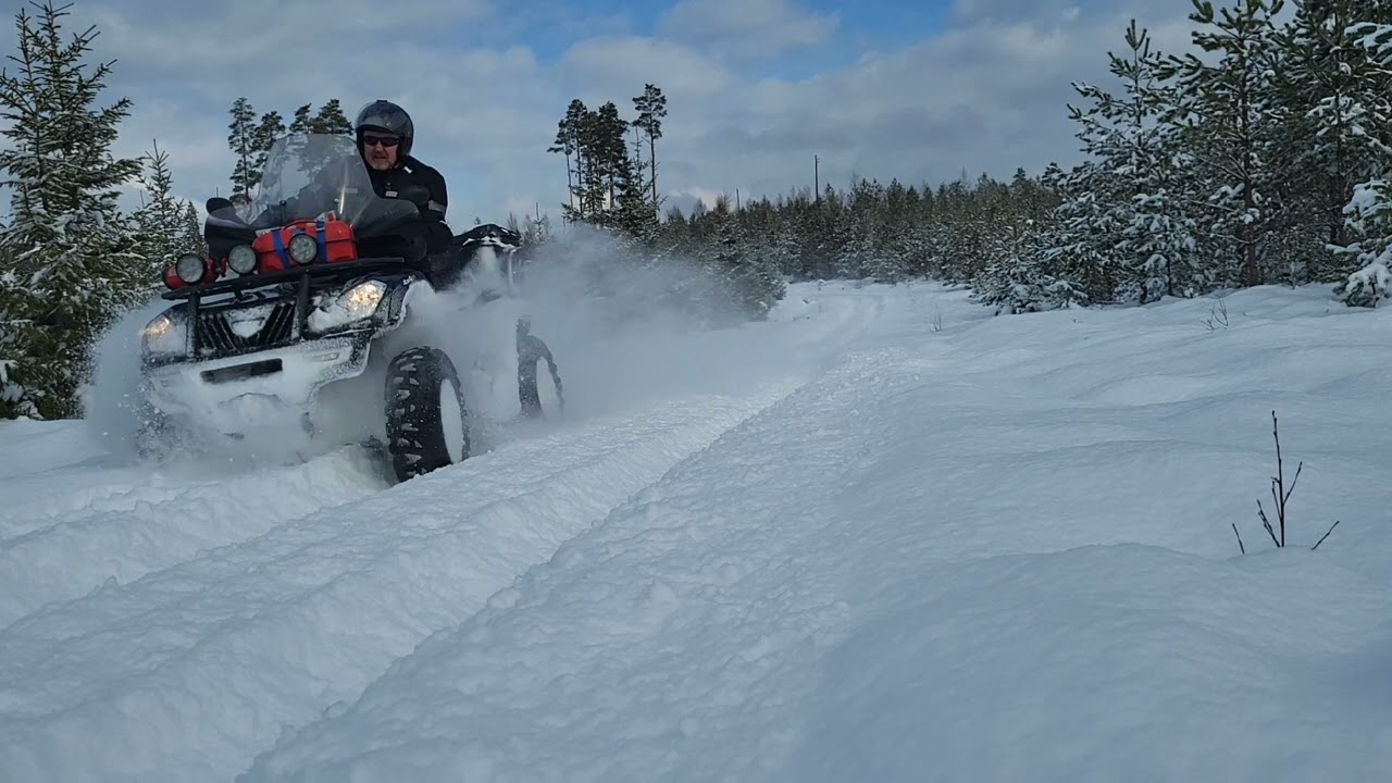 Goes Iron 450 Max in a deep snow/ winter/Sweden/ATV