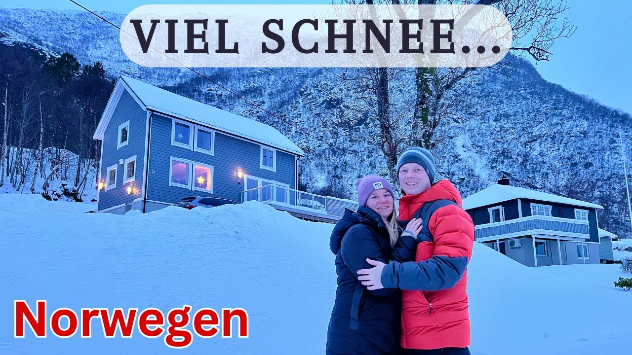 Viel Schnee ❄️ in Norwegen 😍 Wir brauchen Spikes 🇳🇴