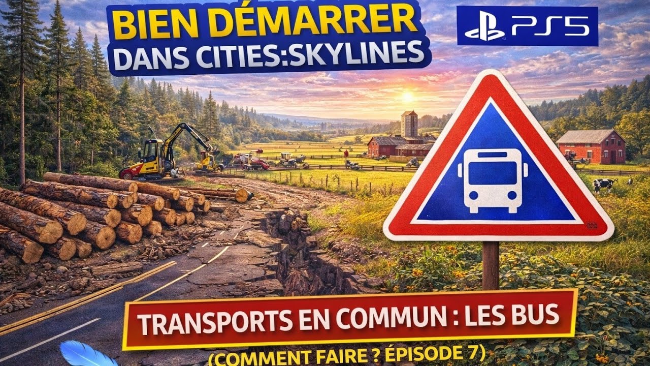 Cities: Skylines – transports en commun : les bus (PS4 / PS5) Épisode 7