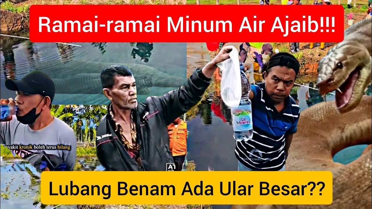 SINKHOLE❗Fenomena Alam, Warga Minum Air Diduga Ajaib.. LUBANG BENAM DI TENGAH SAWAH Ada Ular Besar??