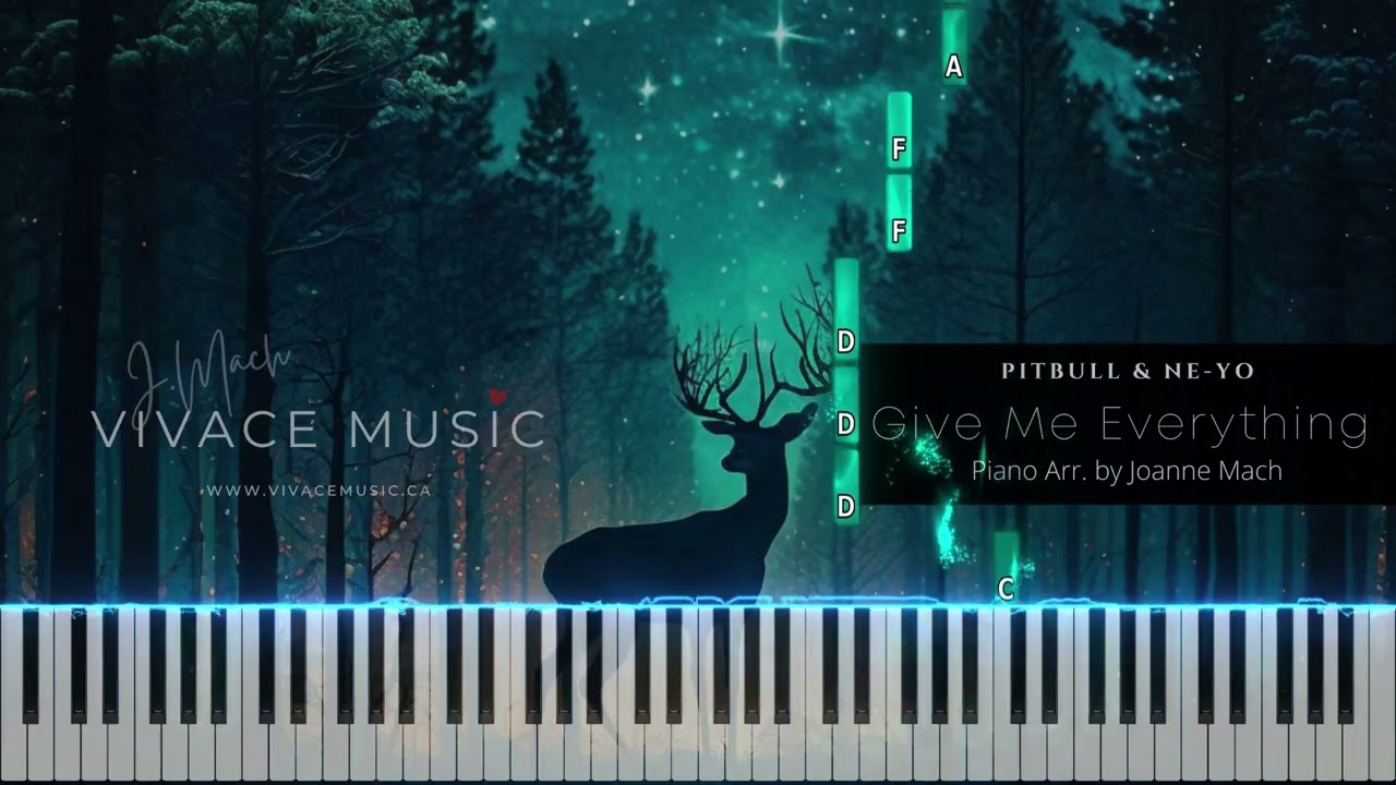 Give Me Everything - PITBULL & NE-YO | Piano Cover by - Vivace Music | Easy Piano Tutorial