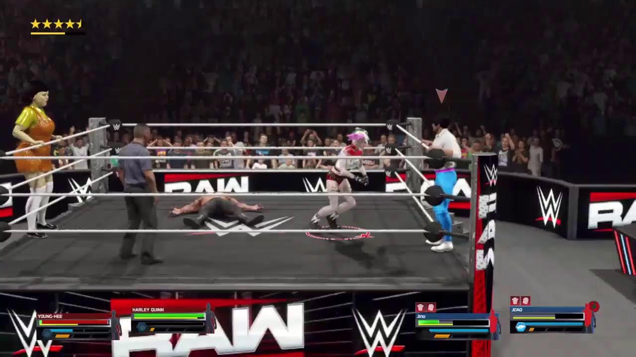 Wwe 2k25 torneio com Harley quinn  e Young-hee