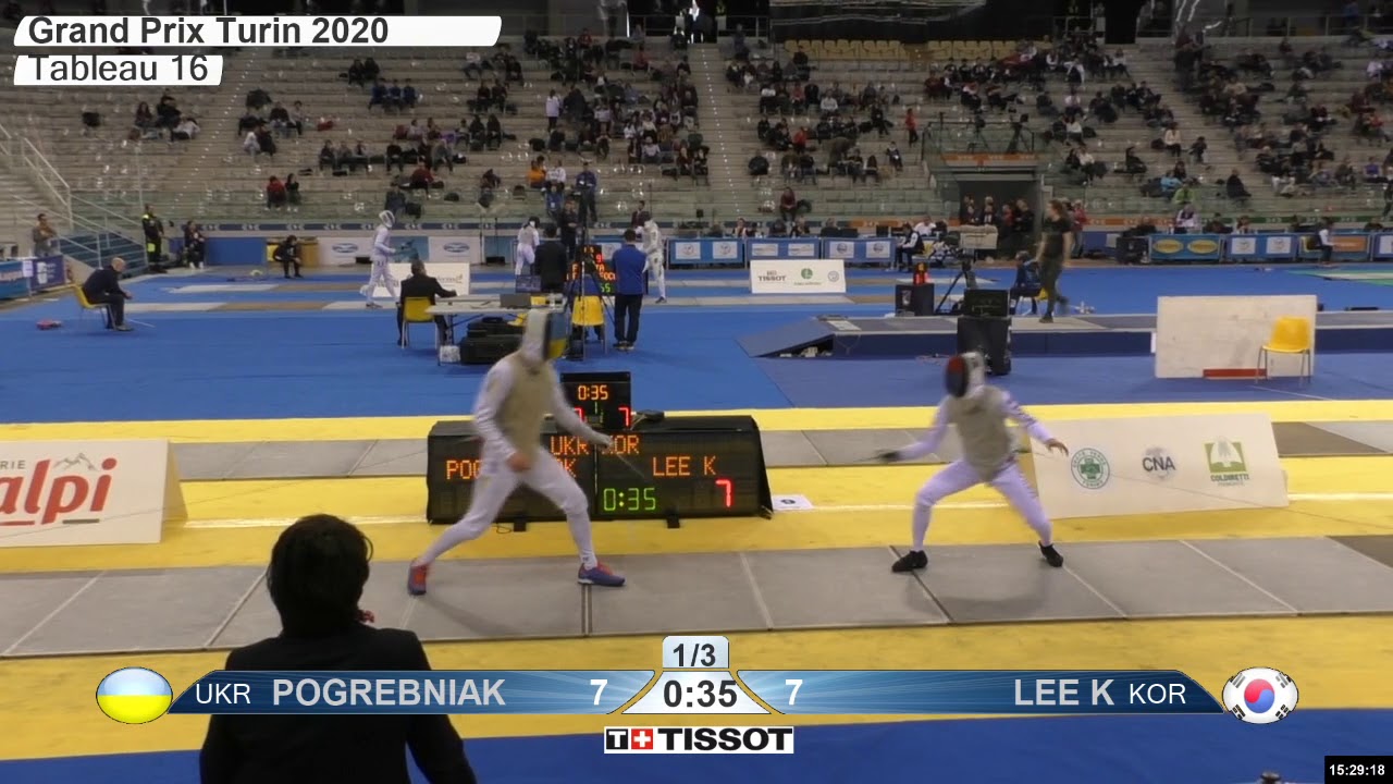 2020 134 T16 03 M F Individual Turin ITA GP YELLOW POGREBNIAK UKR vs LEE KOR