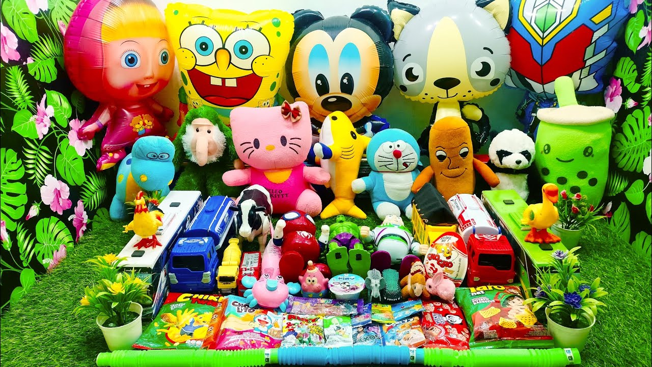 Hunting Balon Boneka Permen yupi Baby shark Marsya Upin Ipin Keropi 250
