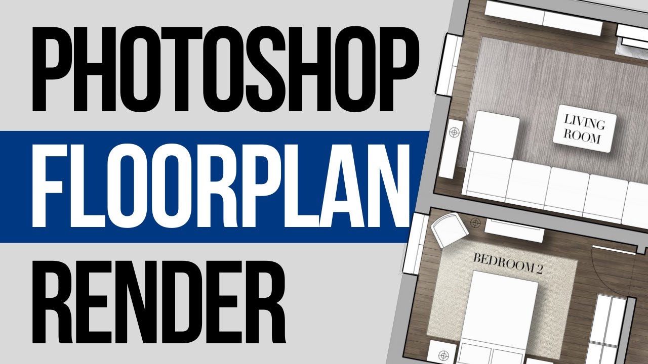 Photoshop Plan Rendering - AutoCAD Interior Design TUTORIAL