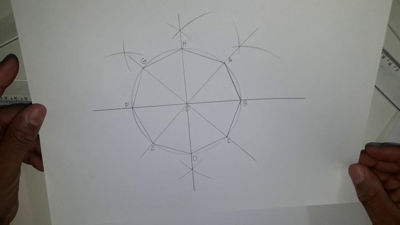 Divisão de Circunferência em 7,8 e 9 partes.