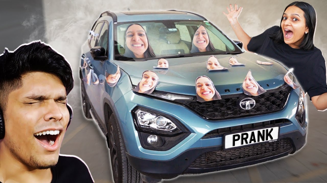 PRANKING @Mythpat  WITH MY FACE on his CAR 😂​
