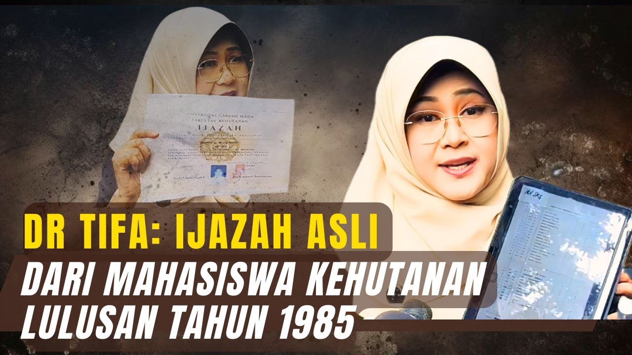 DR TIFA: Tunjukkan Ijazah Asli dan transkrip nilai mahasiswa Kehutanan lulusan tahun 1985 