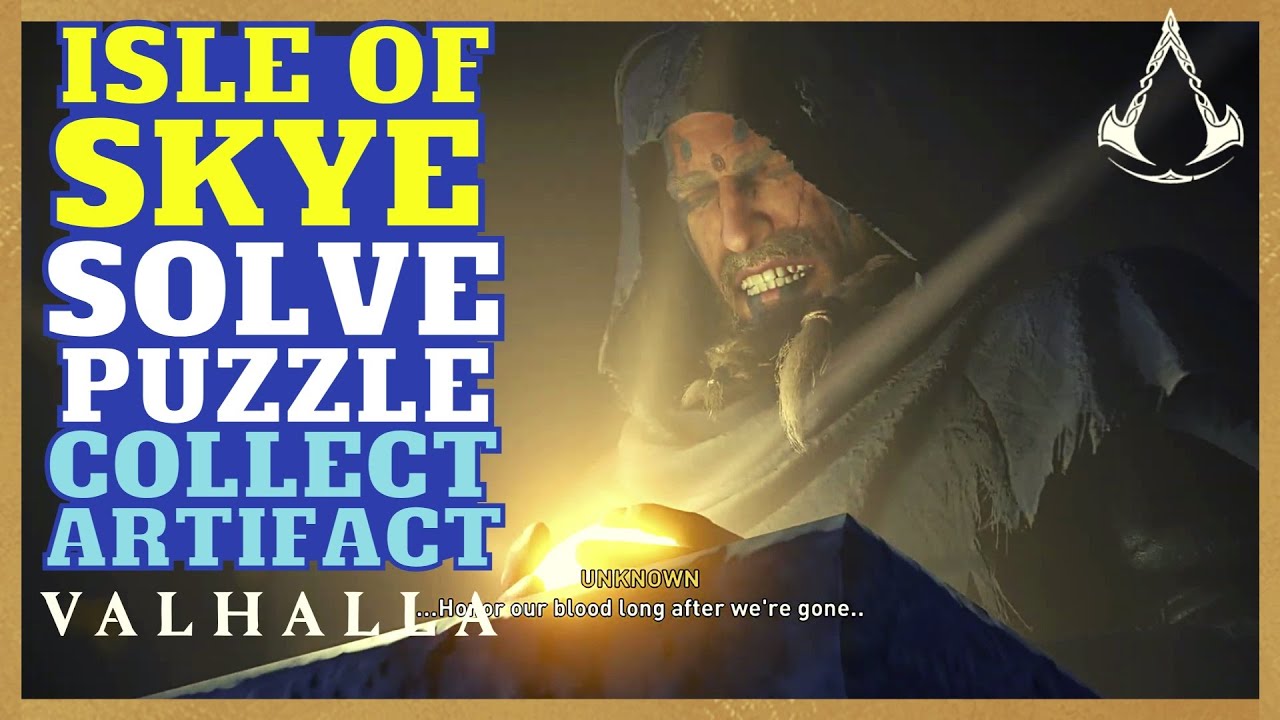 AC Valhalla Isle Of Skye WHAT DREAMS MAY COME PUZZLE SOLUTION, COMPLETE CAVE OF GOLD GUIDE,Crossover