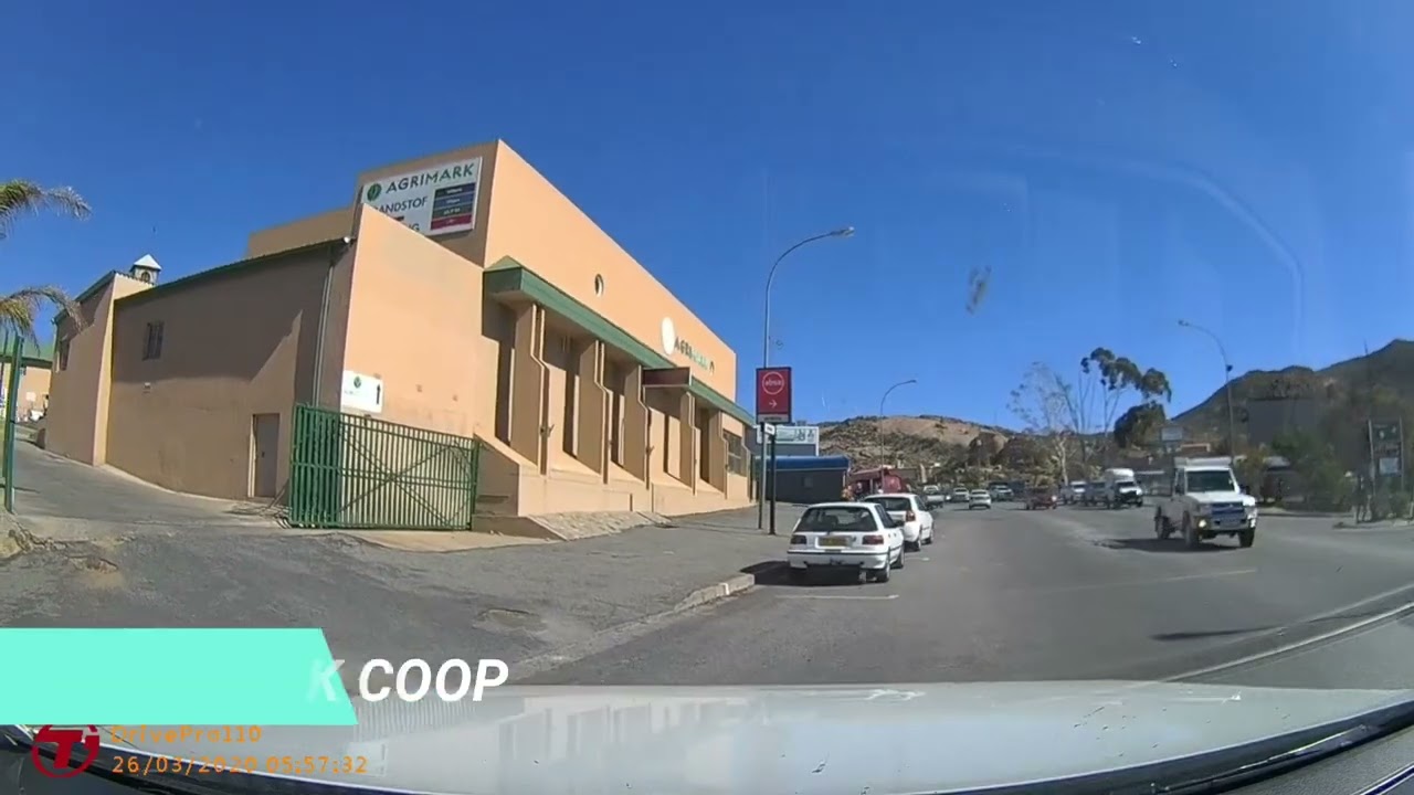 DRIVE THROUGH VIEW OF SPRINGBOK - NAMAQUALAND NORTHERN CAPE SOUTH AFRICA, DOG IS FRIEND TRAVEL2CMORE