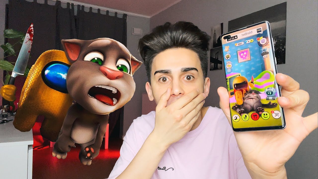 ZDRAJCA z AMONG US ZABIŁ TALKING TOMA! AMONG vs TOM! Nieziemskie