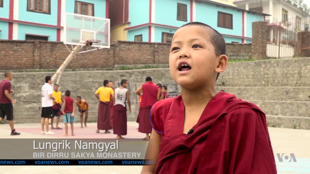 Buddhist Monks in India Take to Basketball