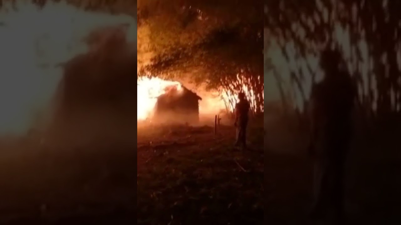 Fire 🔥@ Kaharpur Village Bihar | Bihpur #shortsfeed #village #fire
