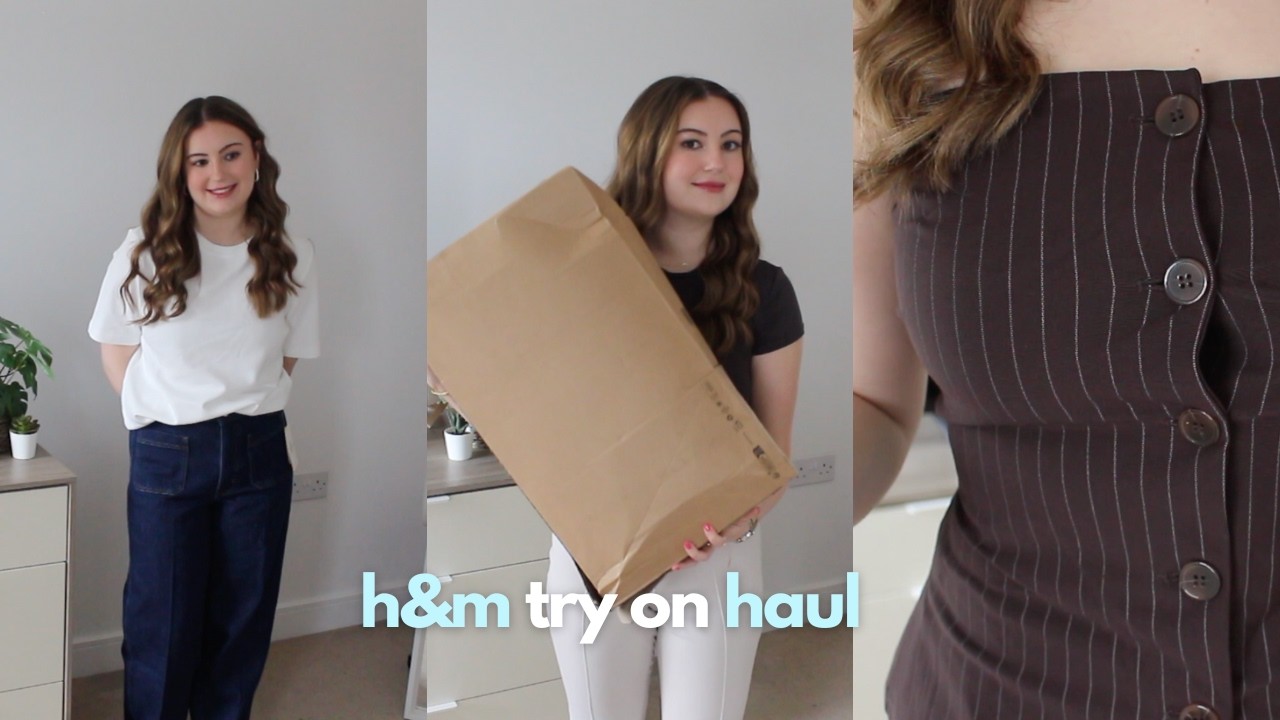 h&m try on haul | going out outfits, jeans & office looks