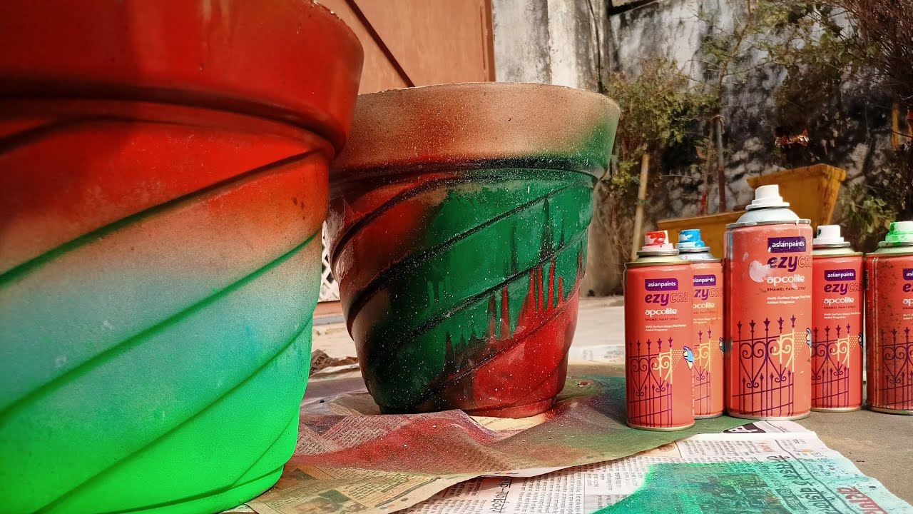 Asian paints || spray paint quick review in trendy style | Best spray paint in budget | Pot painting