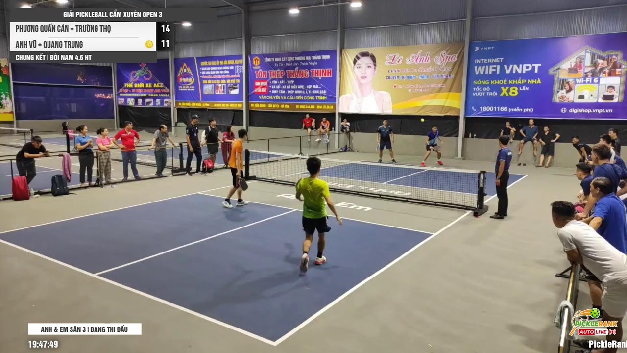 🔴 Phương Quấn Cán + Minh Tuấn vs Anh Vũ + Quang Trung | Chung Kết Giải Pickleball Cẩm Xuyên Open 3