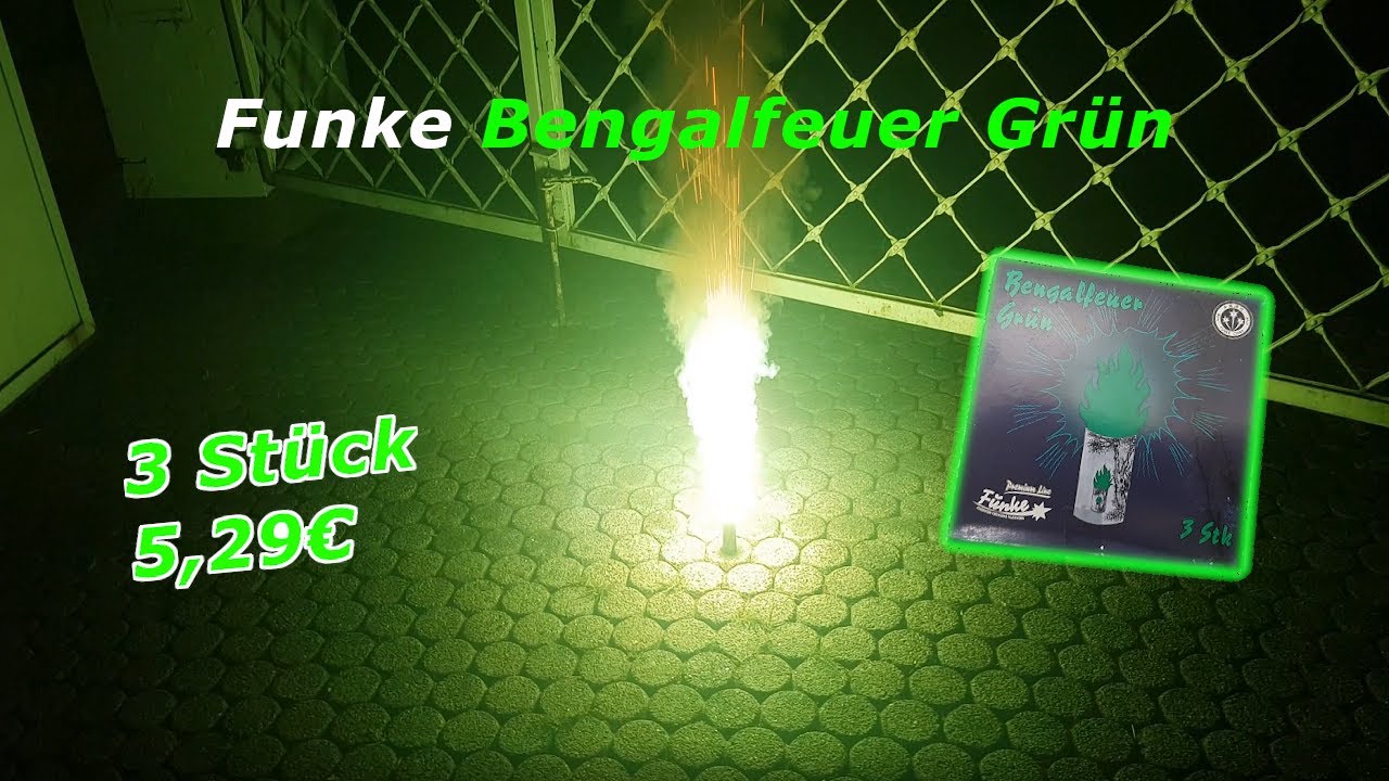 Funke Bengalfeuer | in gr&uuml;n
