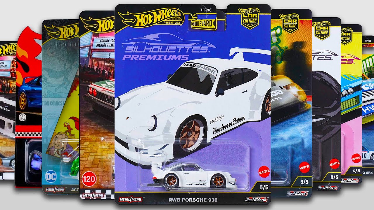 Showcase - Hot Wheels Boulevard Mix, Car Culture Hammer Drop, Pop Culture, Silhouettes, Complete Set