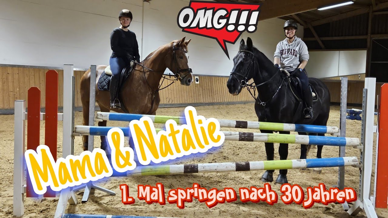 Mama & Natalie springen - 2 Springangsthasen im Parcours🙈🤣