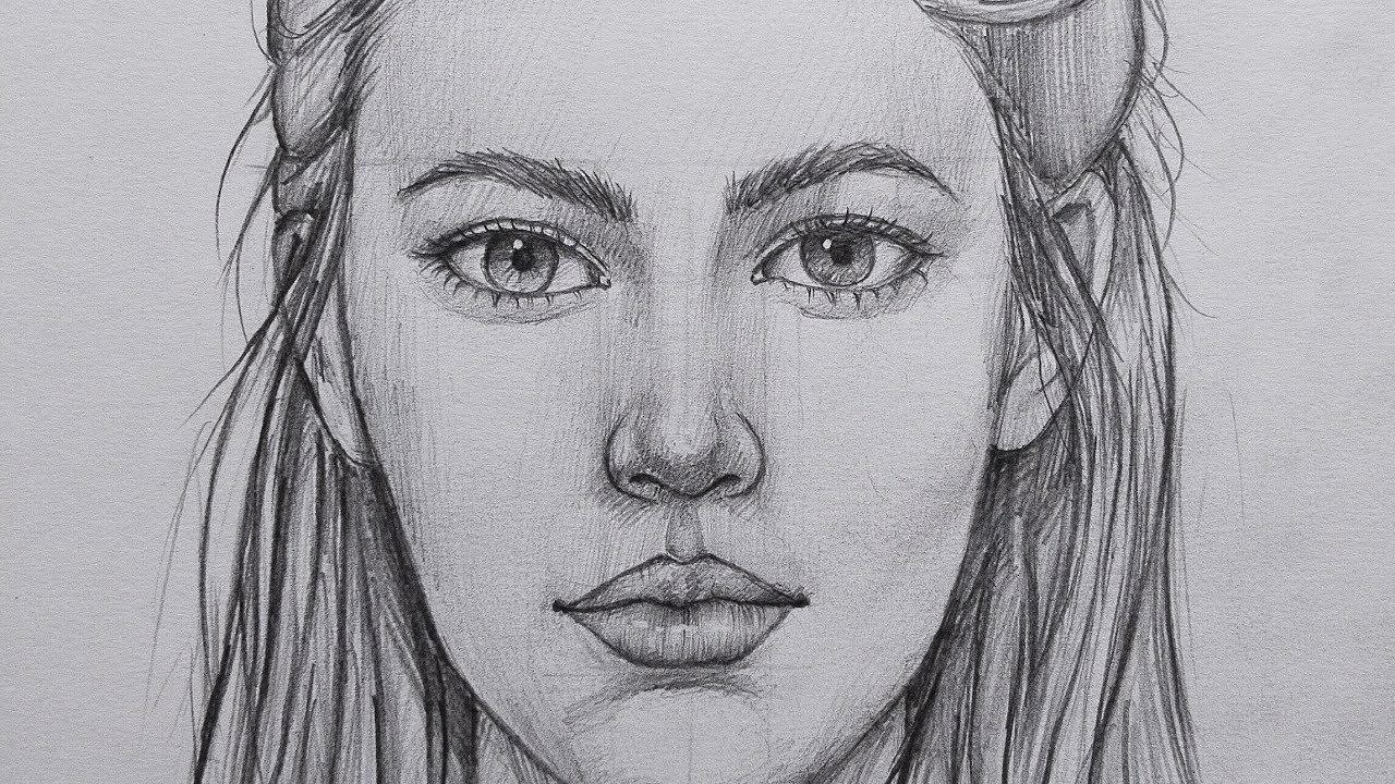 How to Draw a Girl's Face Using the Loomis Method | Only One Pencil girl face drawing