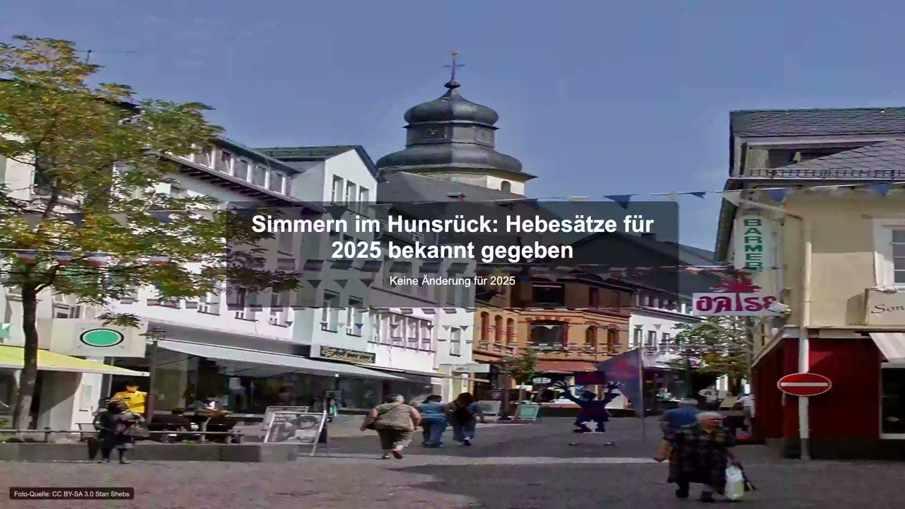 Simmern im Hunsrück: Hebesätze für 2025 bekannt gegeben - Gewerbesteuer News