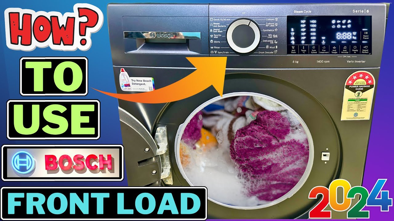 How to Use Bosch Series 6 Front Load Washing Machine WAG2341PIN | Full Program & Function Guide