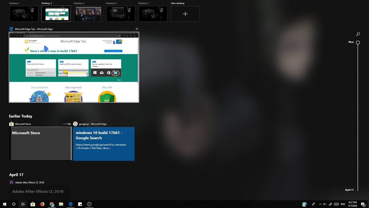 [Windows 10] Acrylic Blur on Task View | Build 17761