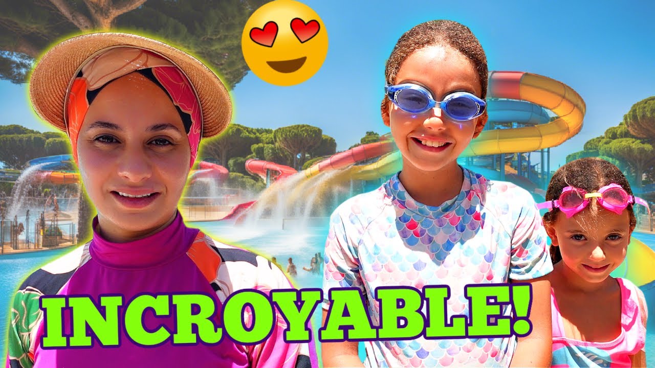 VLOG  - ON NAGE avec UNE OTARIE  - TRESSES AFRICAINE - AQUALAND BIG TOBOGGAN
