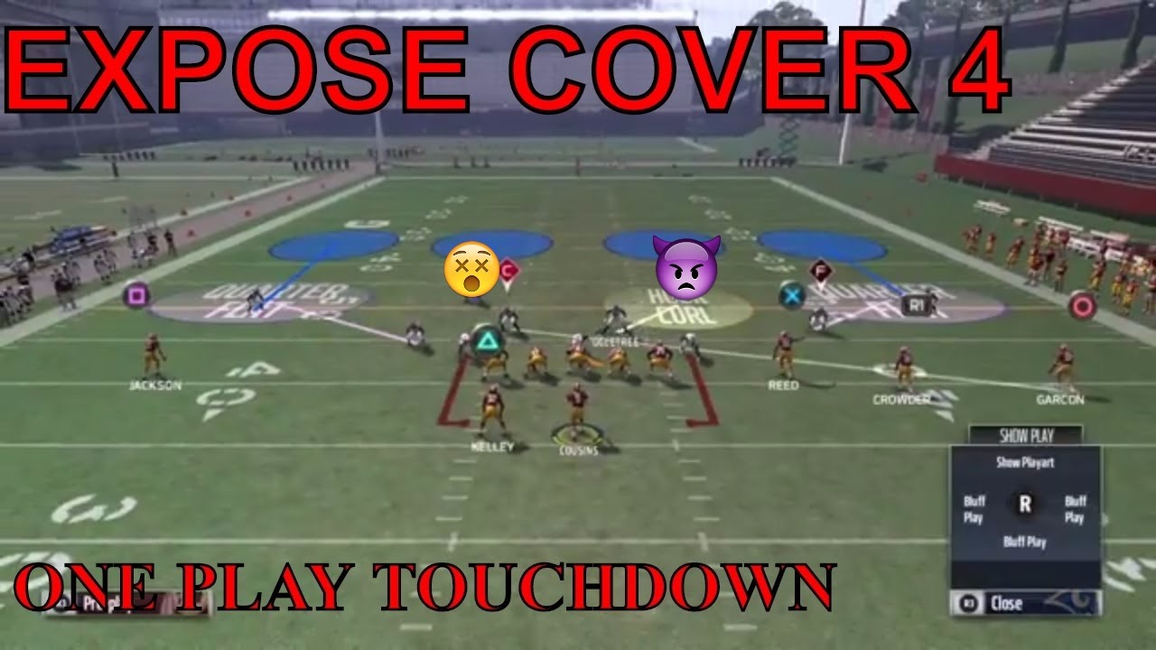 HOW TO BEAT COVER 4 IN MADDEN 17 ONE PLAY TOUCHDOWN!