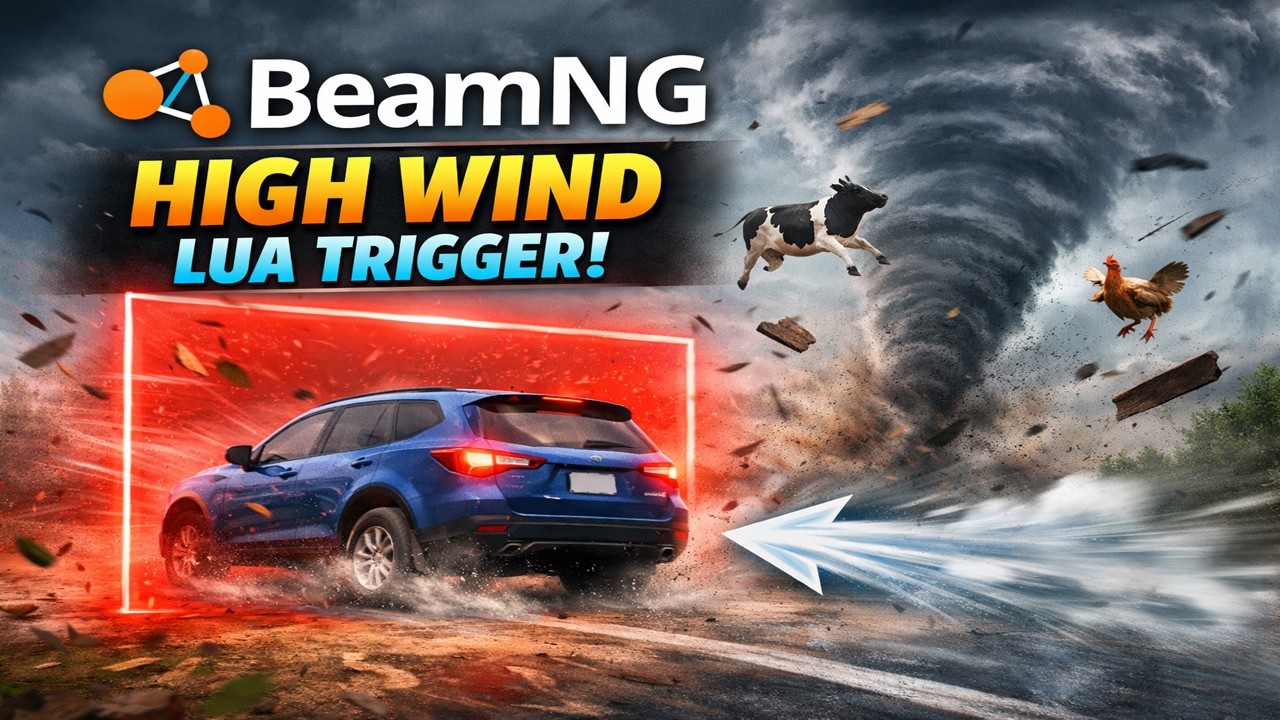 🔥 Урок по BeamNG на Lua: Создайте невероятно сильный ветер за считанные минуты! (Простой скрипт-т...