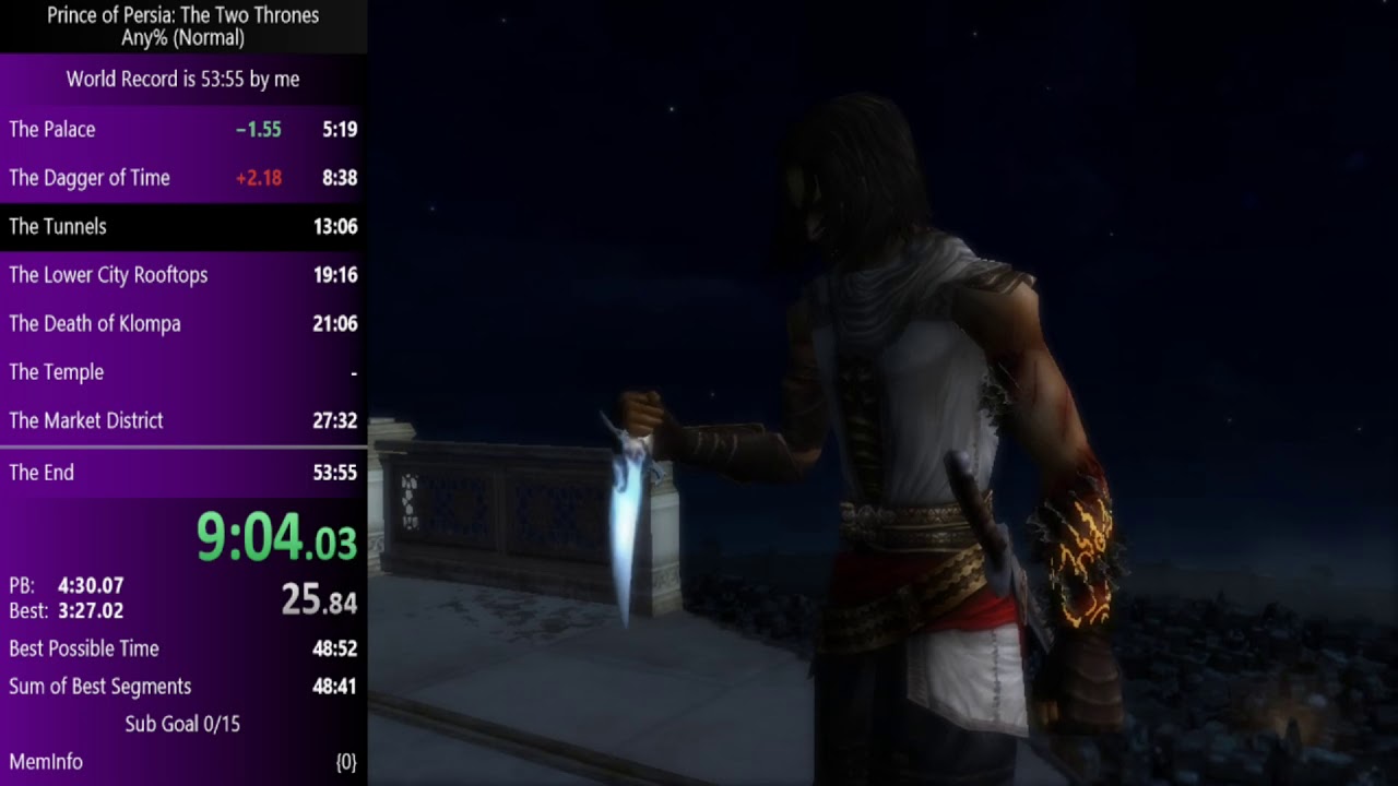 Prince of Persia The Two Thrones: any% Speedrun in 51:34