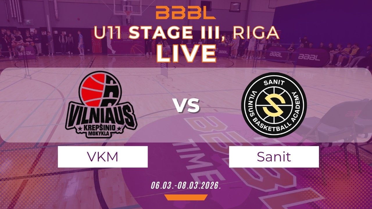 Vilniaus krepšinio mokykla 2015 vs BC Sanit-1 2015 | BBBL U11 | Stage III