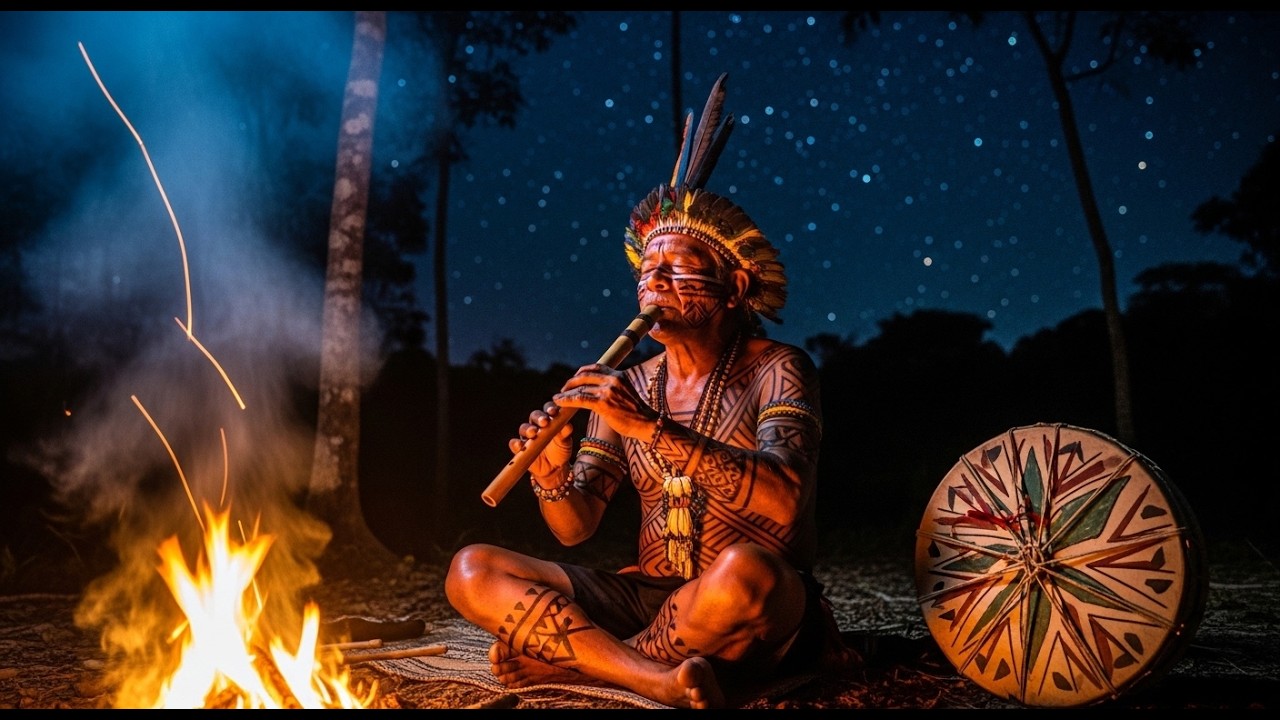 Ouça Isso Antes de Dormir e Veja Sua Vida Espiritual Melhorar | Canto Xamânico  Flautas e Tambores